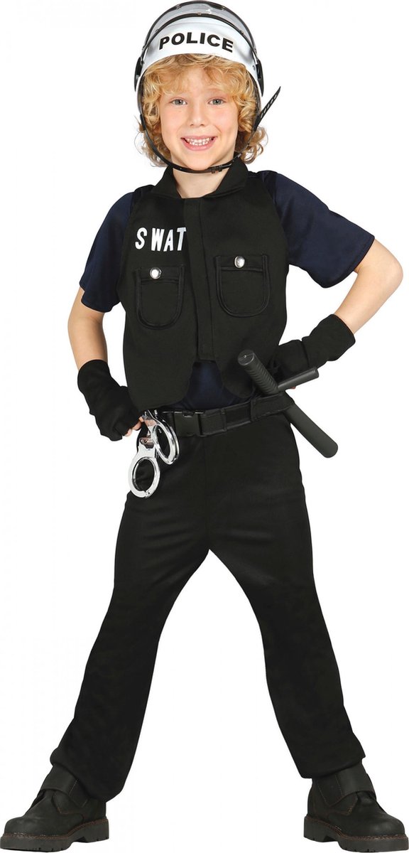 Politie & Detective Kostuum | S.w.a.t. Arrestatieteam Politie | Jongen | 3 - 4 jaar | Carnaval kostuum | Verkleedkleding